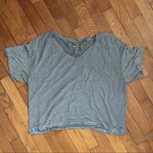 American Eagle Soft and Sexy Boxy Stripe Tee